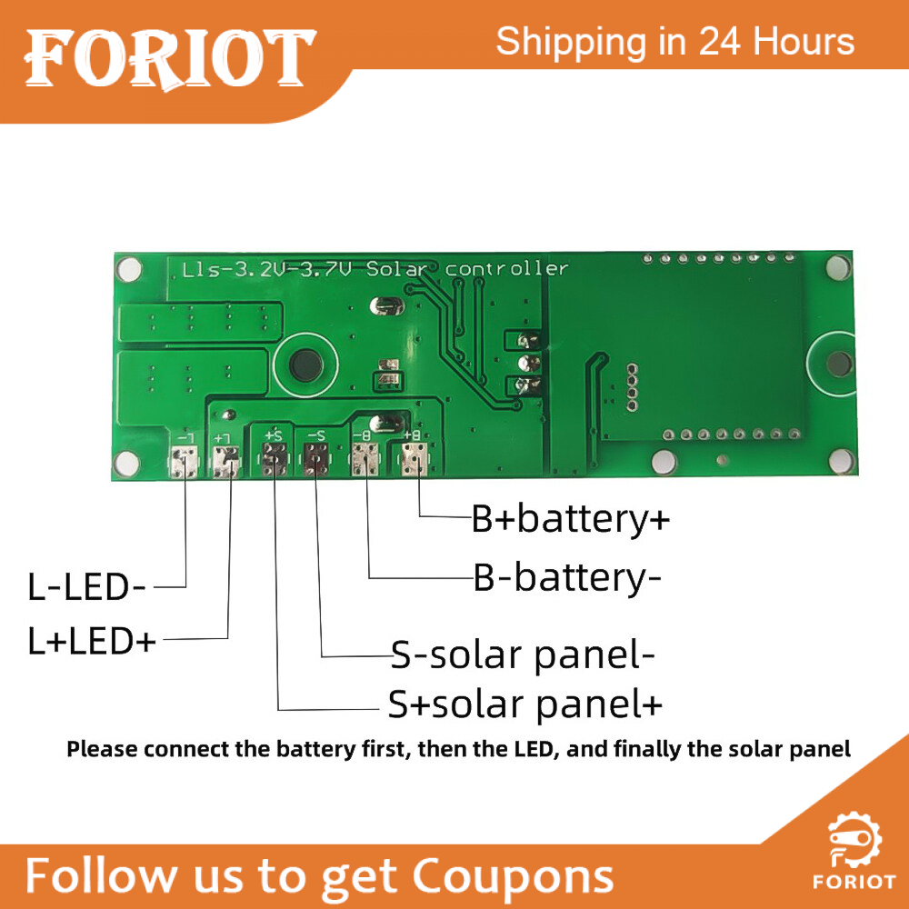 Foriot Original Foriot 3.2V3.7V light control + radar human body induction solar light circuit board solar LED driver board with remote control