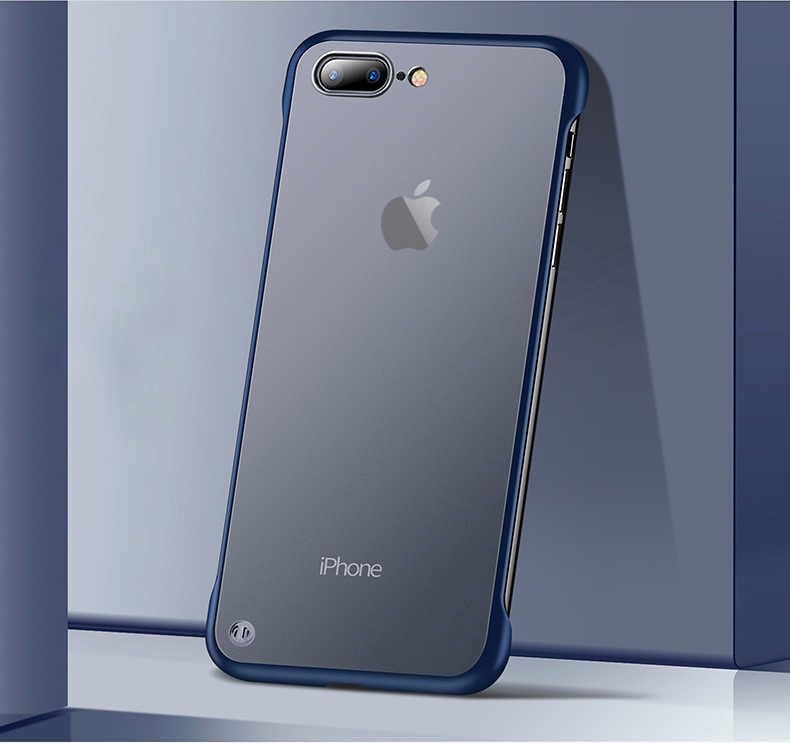 Ốp lưng nhám mờ không bo viền Iphone 7 Plus hạn chế vân tay