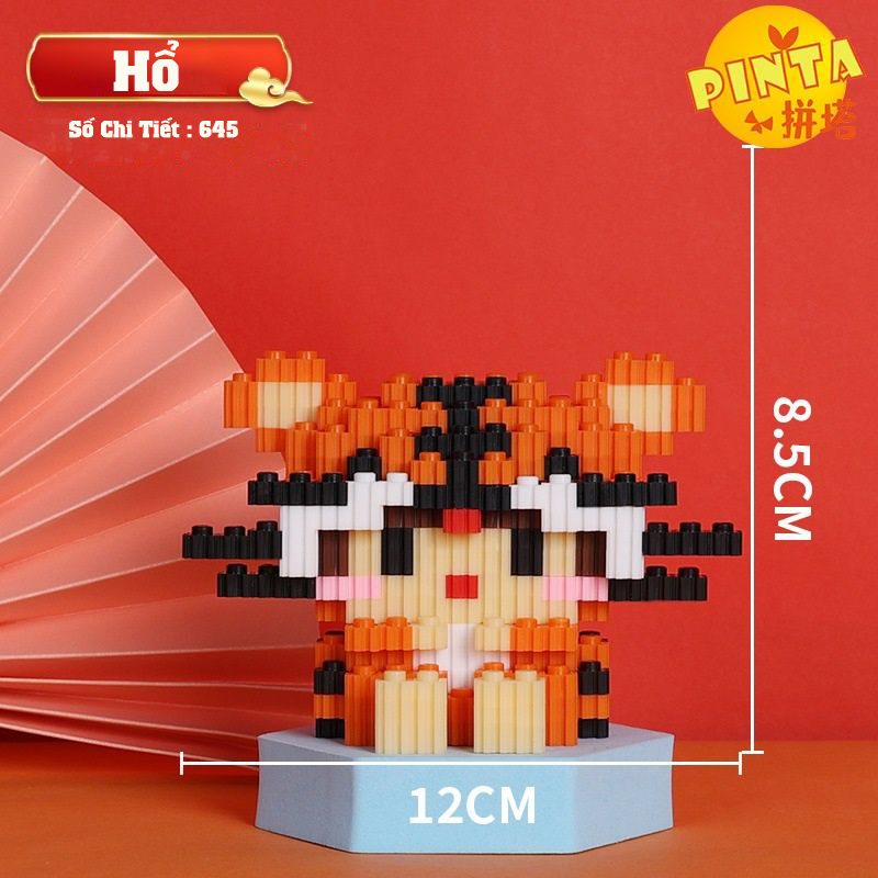 Lego 12 Con Giáp Mini - cực kỳ đáng yêu và dễ thương - Lego lắp ráp mô hình 3d, lego mini, Đồ chơi lắp ráp thông minh, đồ chơi lắp ghép