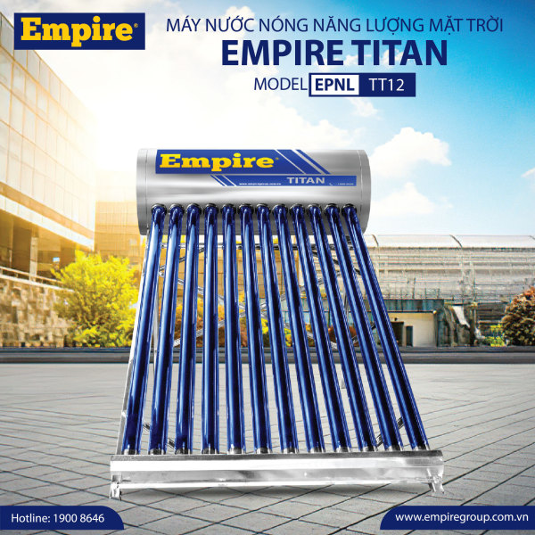 Giá bán Máy nước nóng năng lượng mặt trời Empire Titan EPNL TT 130 lít