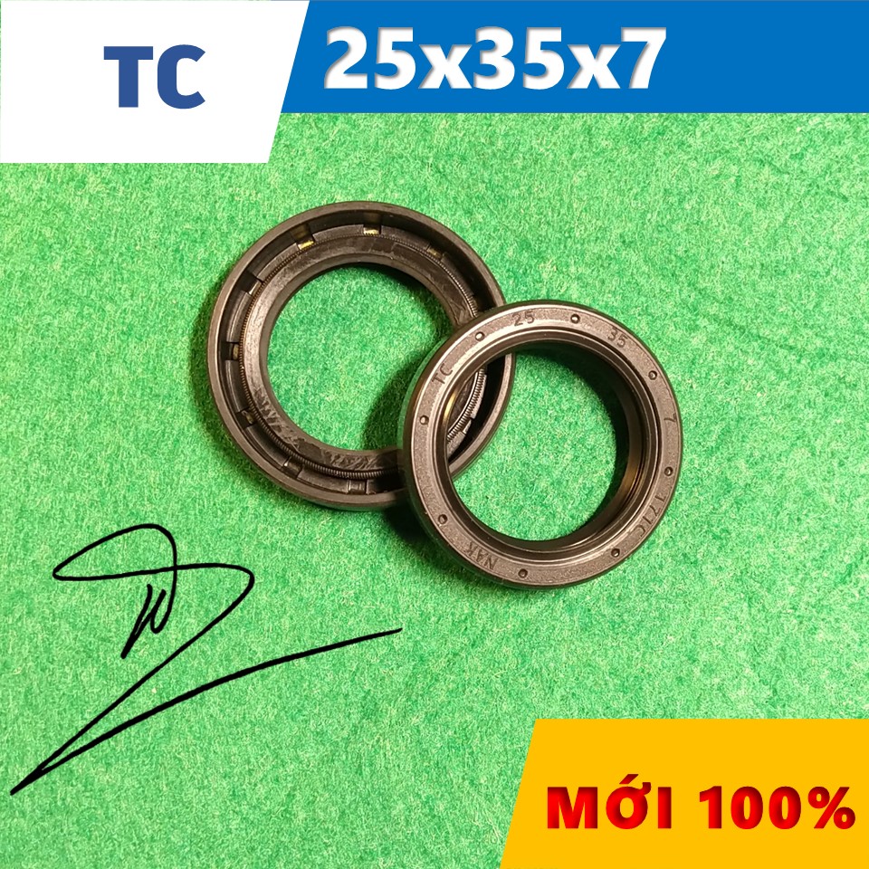 Phớt dầu TC 25x35x7   (Chắn dầu / lò xo / Phớt ben / Oil seal TC 25*35*7)