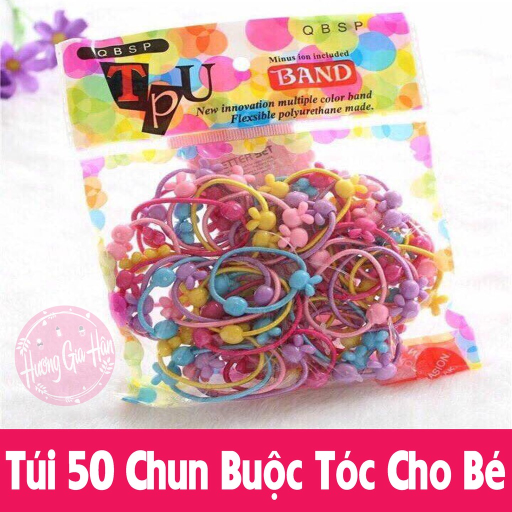 Set 50 chun buộc tóc cho bé
