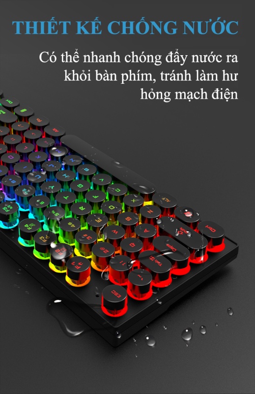 Bàn phím có dây giả cơ chuyên dụng K4 2022 (bốn màu)，Bàn Phím giả cơ chuyên game Có Dây có LED 104 phím dành cho máy tính laptop và PC.