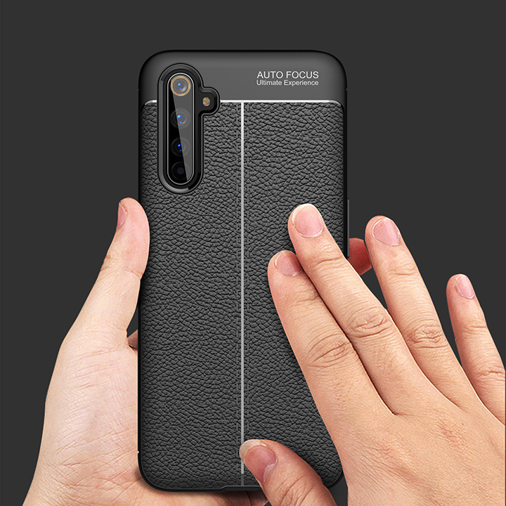 Ốp lưng cho Realme 6 Pro Giả da chống sốc