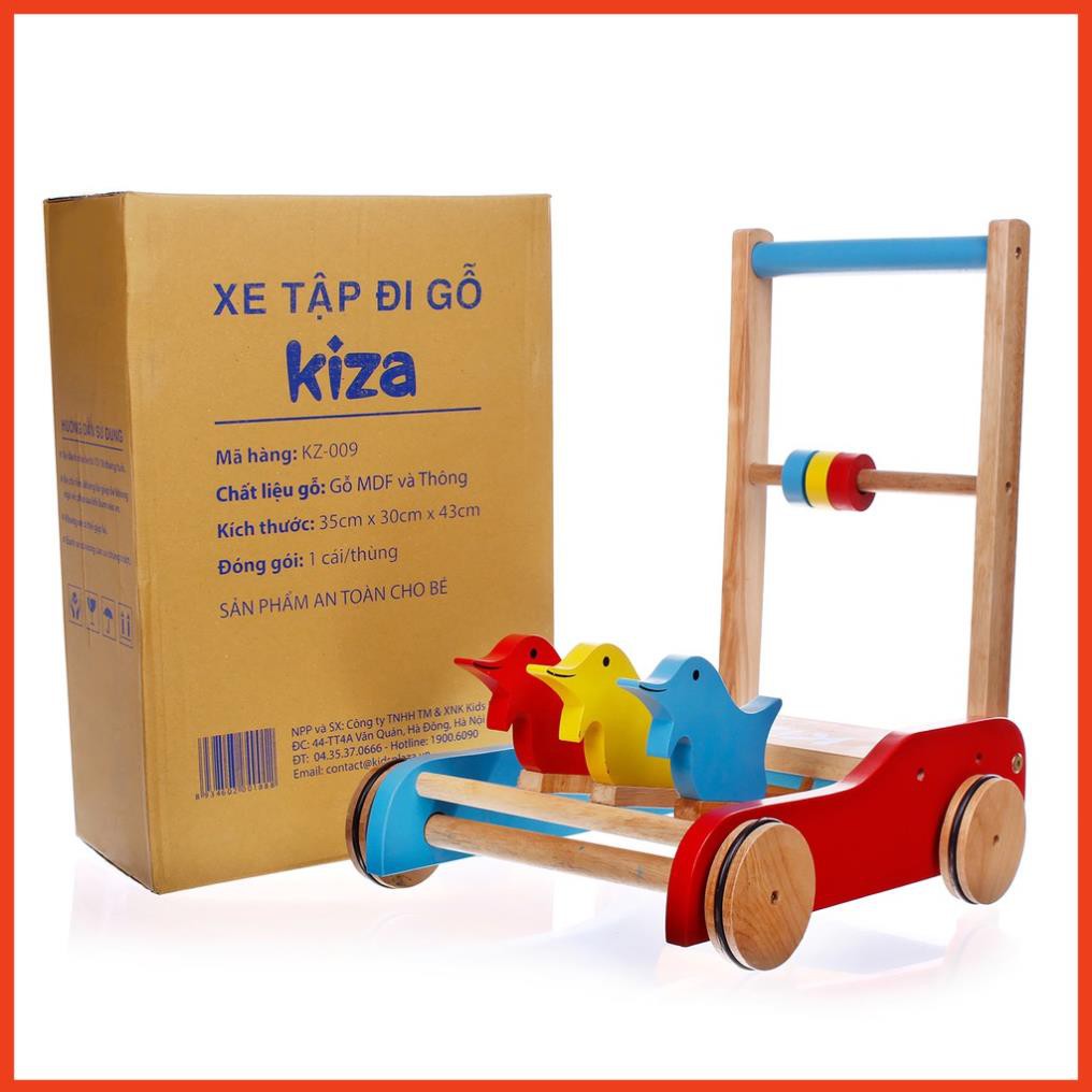 Xe Tập Đi Bằng Gỗ 3 Con Gà Cao Cấp Cho Bé