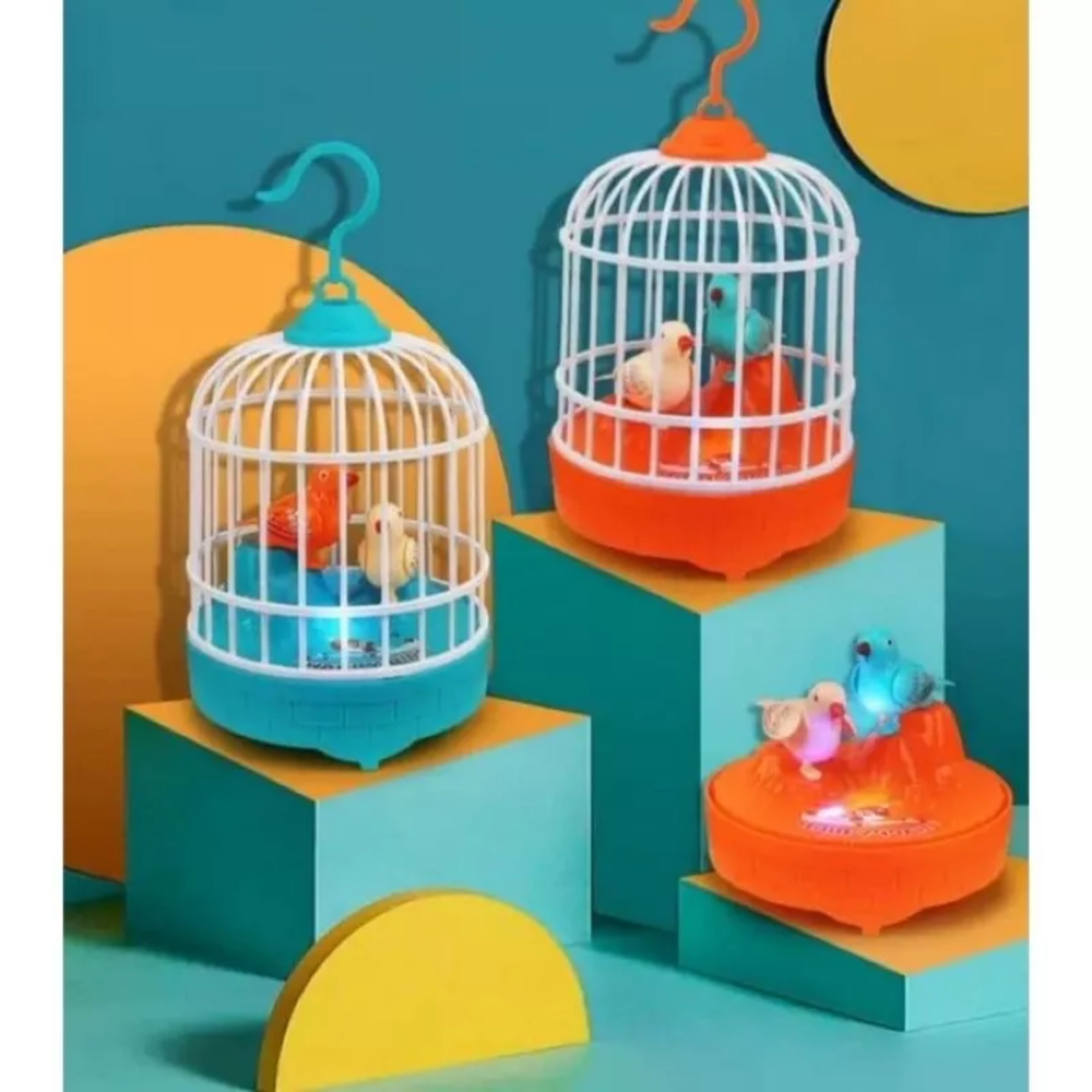 Đồ Chơi Lồng Chim Biết Hót Phát Nhạc Phát Sáng ( Có Tặng Kèm Pin )