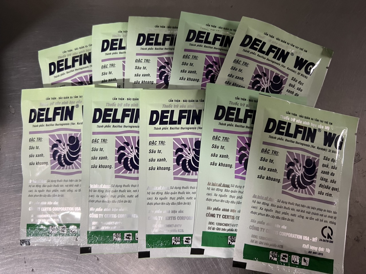 Sỉ 10 gói - Chế phẩm vi sinh diệt sâu Delfin WG dùng cho rau sạch an toàn hữu cơ