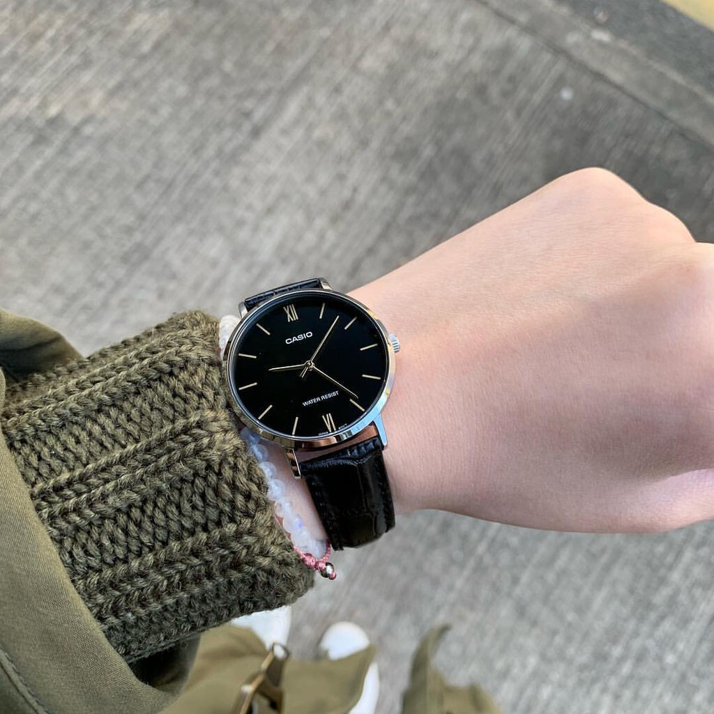 Đồng hồ nữ dây da Casio Anh Khuê LTP-VT01L-1BUDF