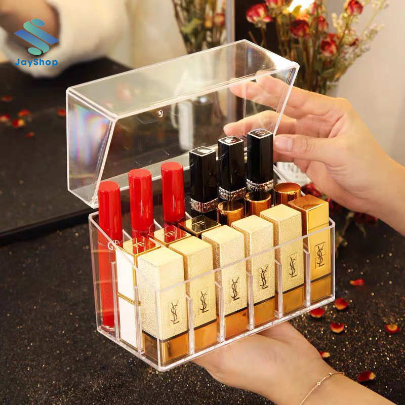Khay đựng son, mỹ phẩm có nắp đậy 18 ô