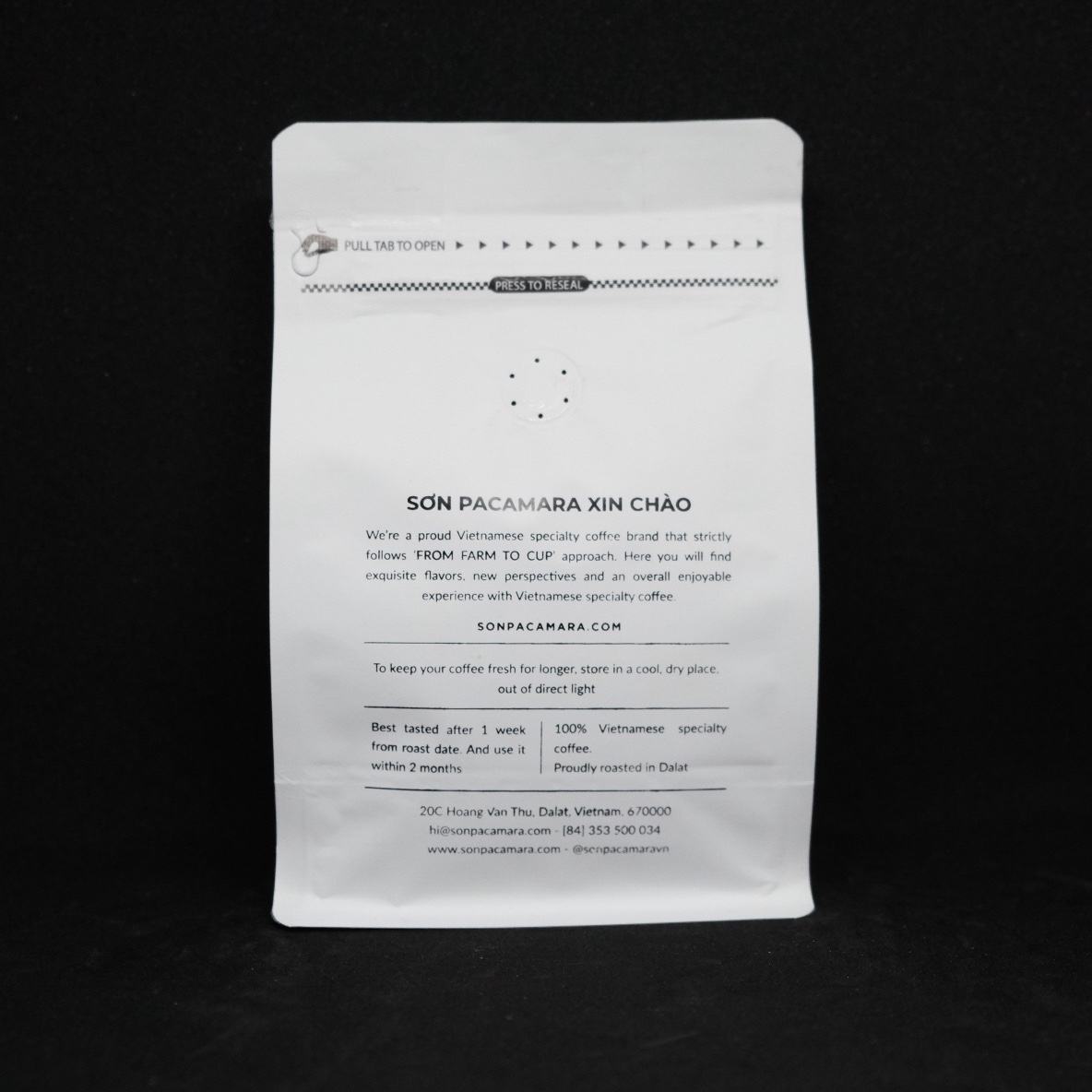 Cà Phê Cold Brew Sơn Pacamara Gói Fruit Mood Special Blend, 100% Specialty Coffee, Hương Trái Cây, Vị Đầm, Rang Vừa, Gói 250gr / 500gr