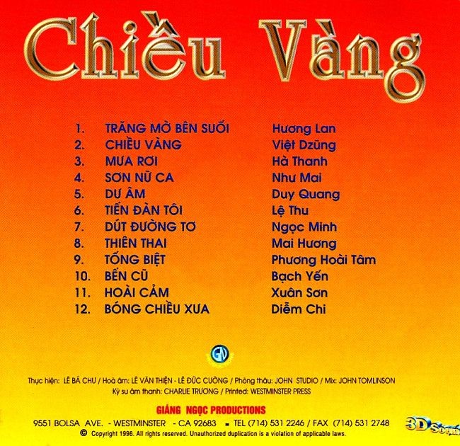 Bộ 5 đĩa cd Giáng Ngọc CD 1