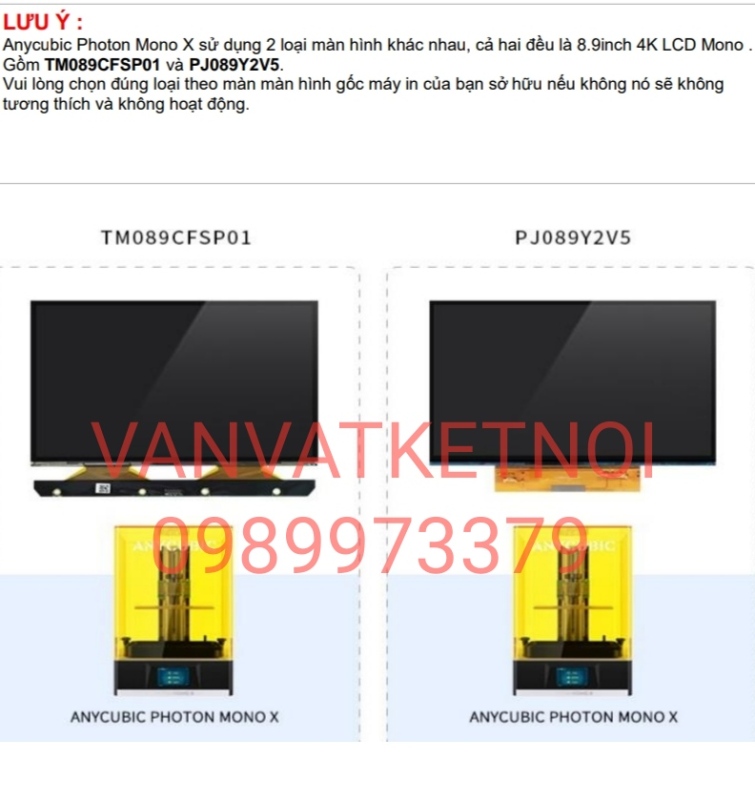 Bảng giá Màn hình LCD 4K Monochorme for Anycubic Photon Mono X Phong Vũ