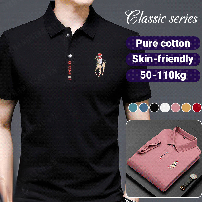 Fine Quality Polo Tee with Embroidered Logo for Men