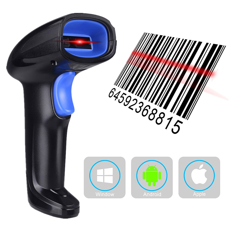 Máy quét mã vạch bluetooth không dây đọc Barcode(1D) Qrcode(3D) connect được cả Điện thoại