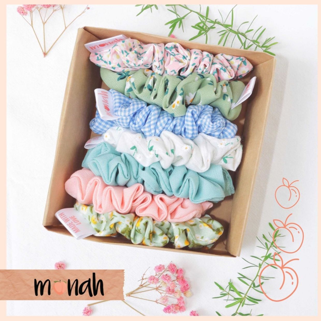 [HCM]Dây buộc tóc cột tóc scrunchie mini nhỏ xinh nhiều màu dễ thương