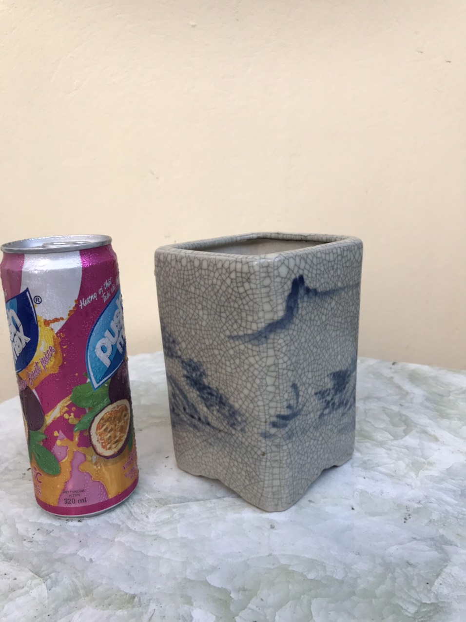 CHẬU VUÔNG CAO MEN RẠN GỐM BÁT TRÀNG CB01
