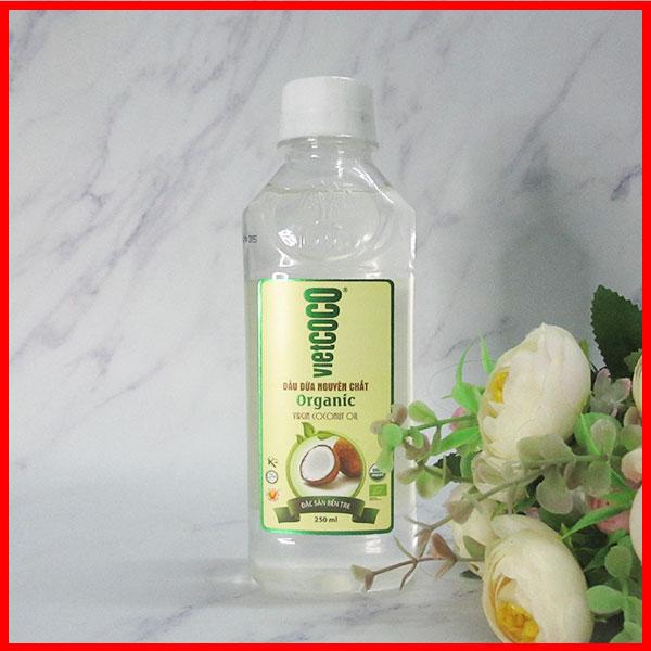 Dầu Dừa Nguyên Chất Organic Vietcoco Chai 250ml