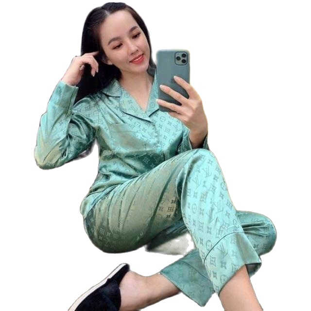 BỘ LỤA GẤM TAY DÀI, QUẦN DÀI