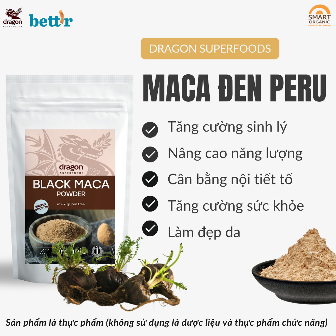 Bột nhân sâm Maca đen/ nâu Dragon superfoods