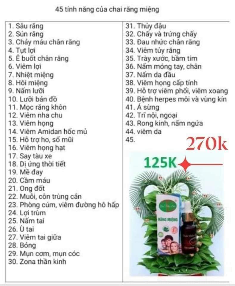 [DEAL HOT GENUINE PRODUCT]  răng miệng Dạ Thảo Liên
