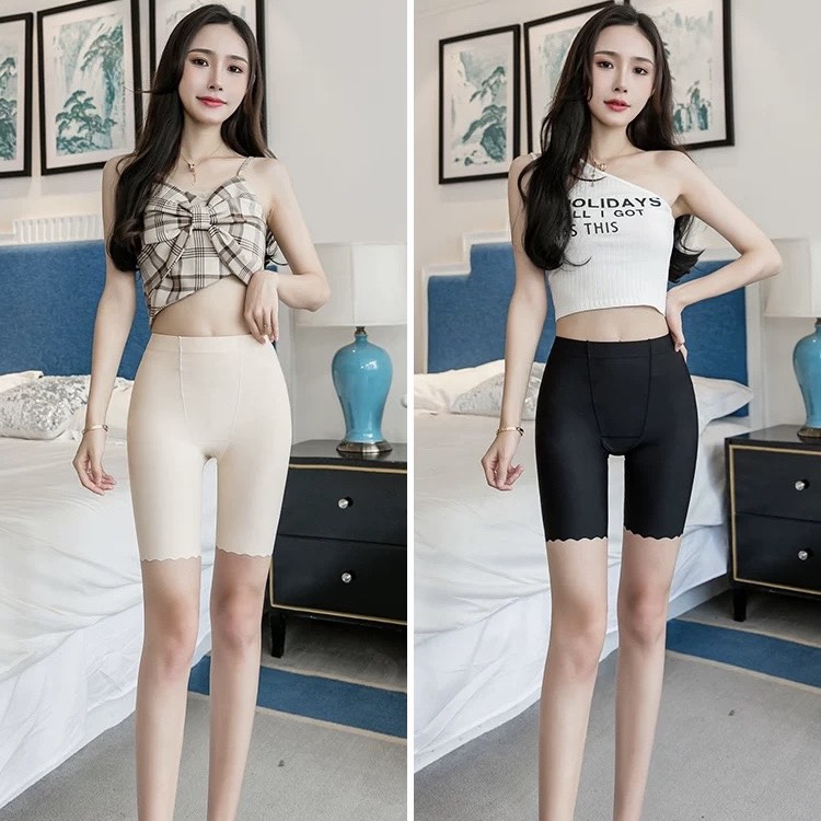 Quần legging lửng chất thun co dãn, quần bảo hộ trong váy có đáy kháng khuẩn