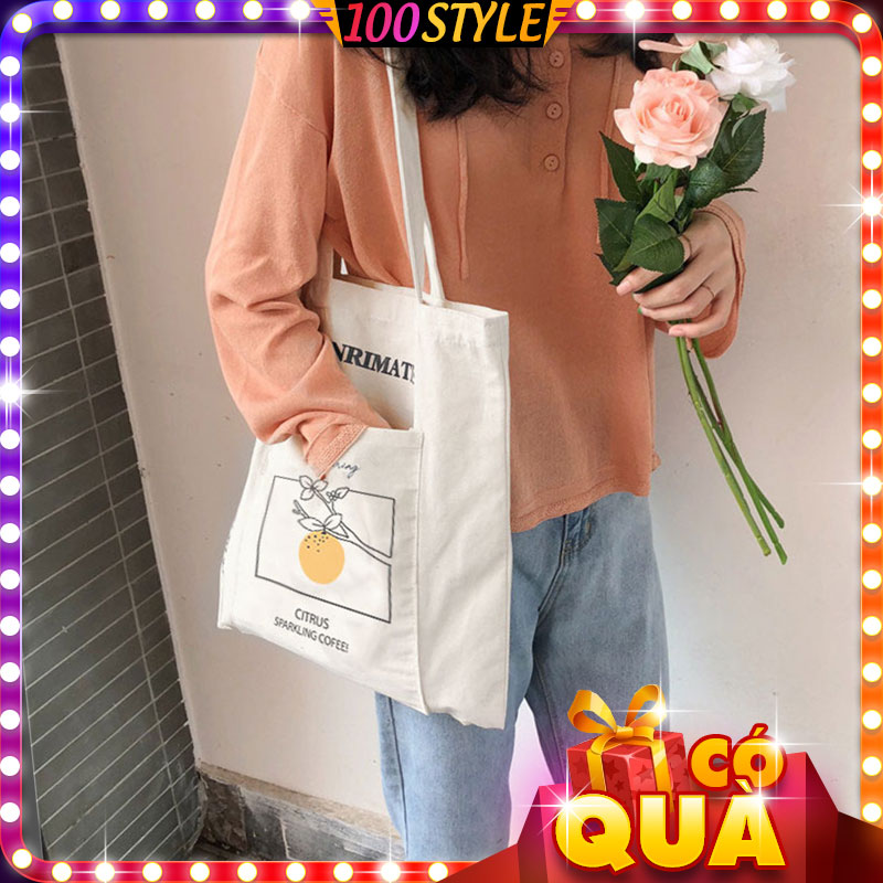 Túi Vải Tote Henrimatisse Quả Cam - 100style