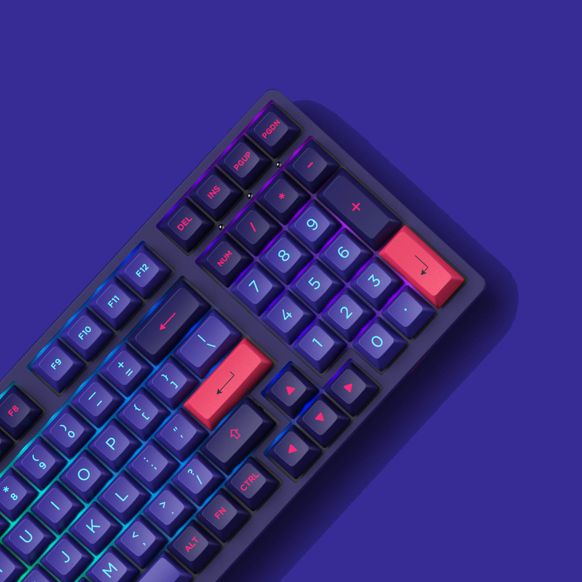 Bàn phím cơ không dây AKKO 3098B Multi-modes Neon (Bluetooth 5.0 / Wireless 2.4Ghz / Hotswap / RGB)