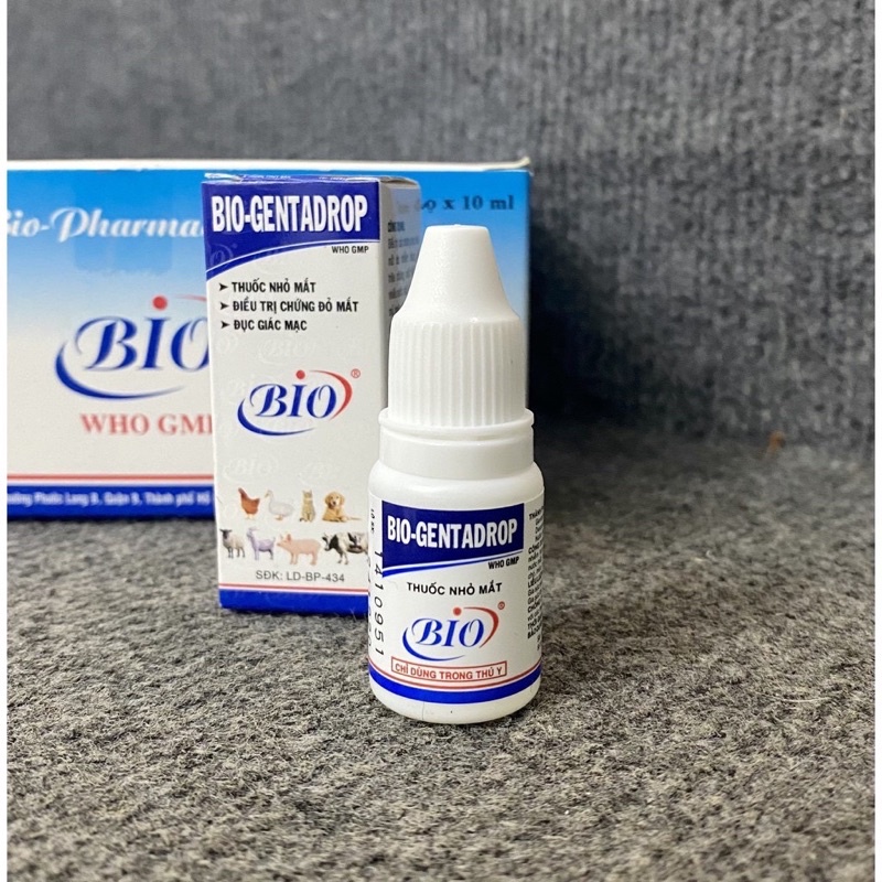 Thuốc nhỏ mắt chó mèo BIO GENTADROP 10ml