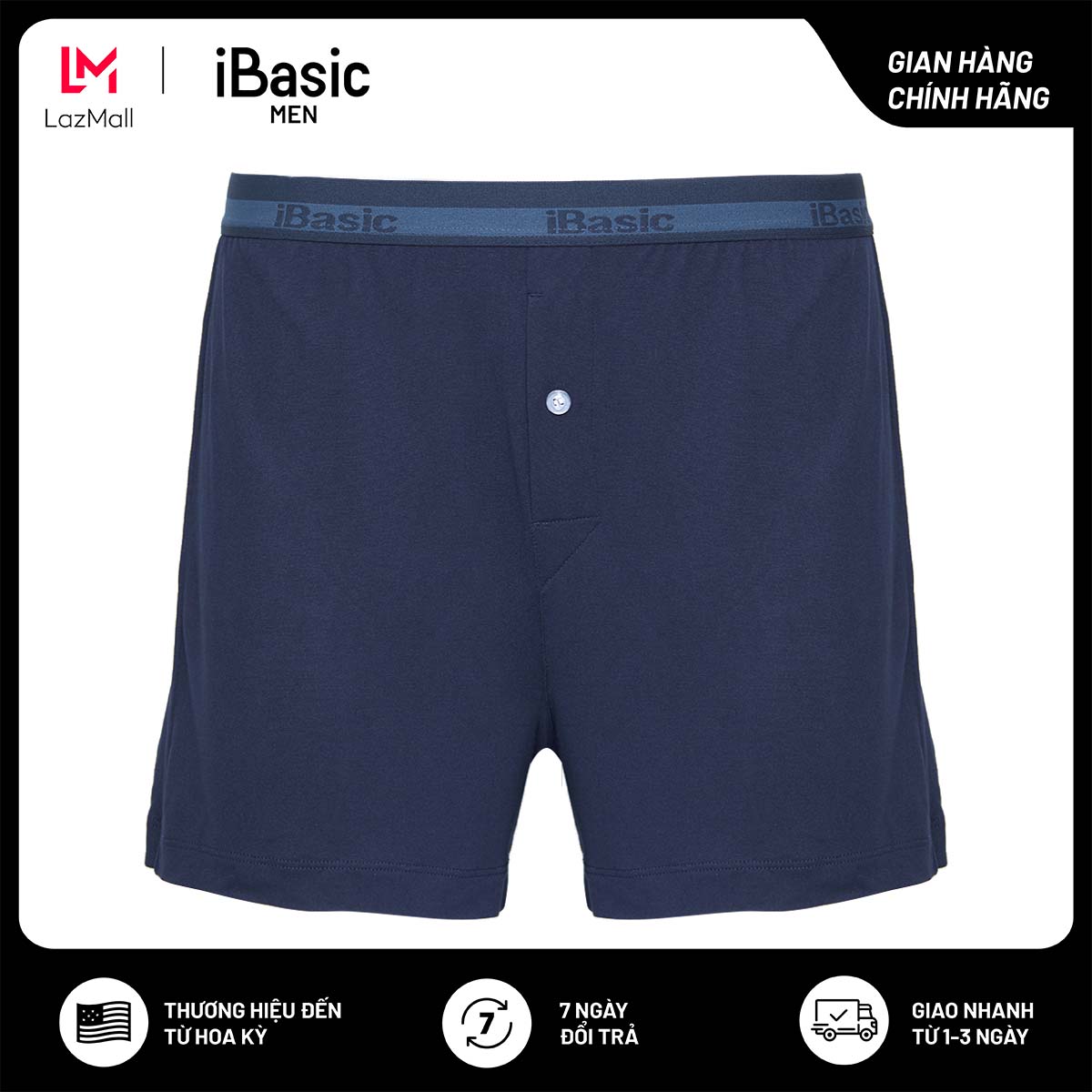 Quần đùi nam mặc nhà iBasic PANM088