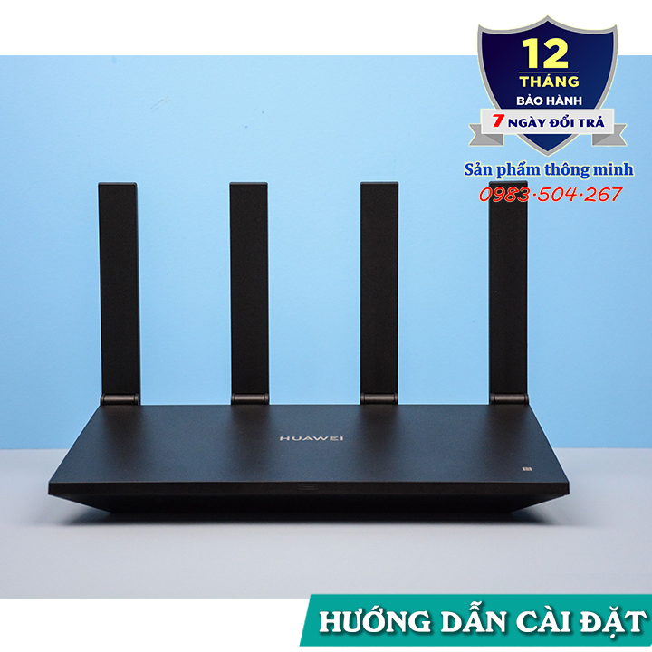 Bộ phát Wifi Router Huawei AX6 băng tần kép - Wifi 6 + 7200Mbps - hỗ trợ Mesh - kết nối 248 thiết bị