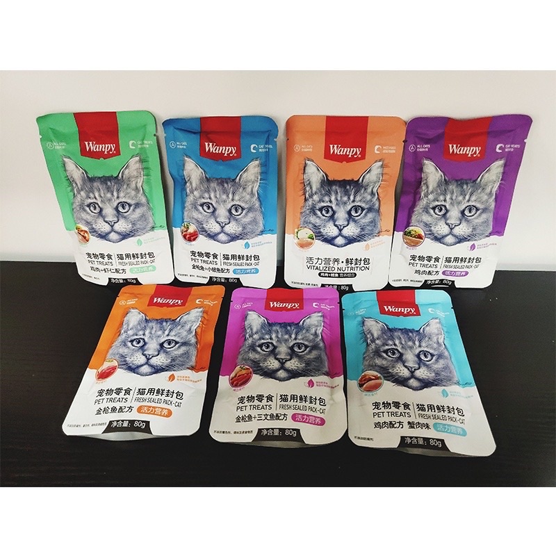 Pate cho mèo Wanpy túi 80g - Pun pun Petshop
