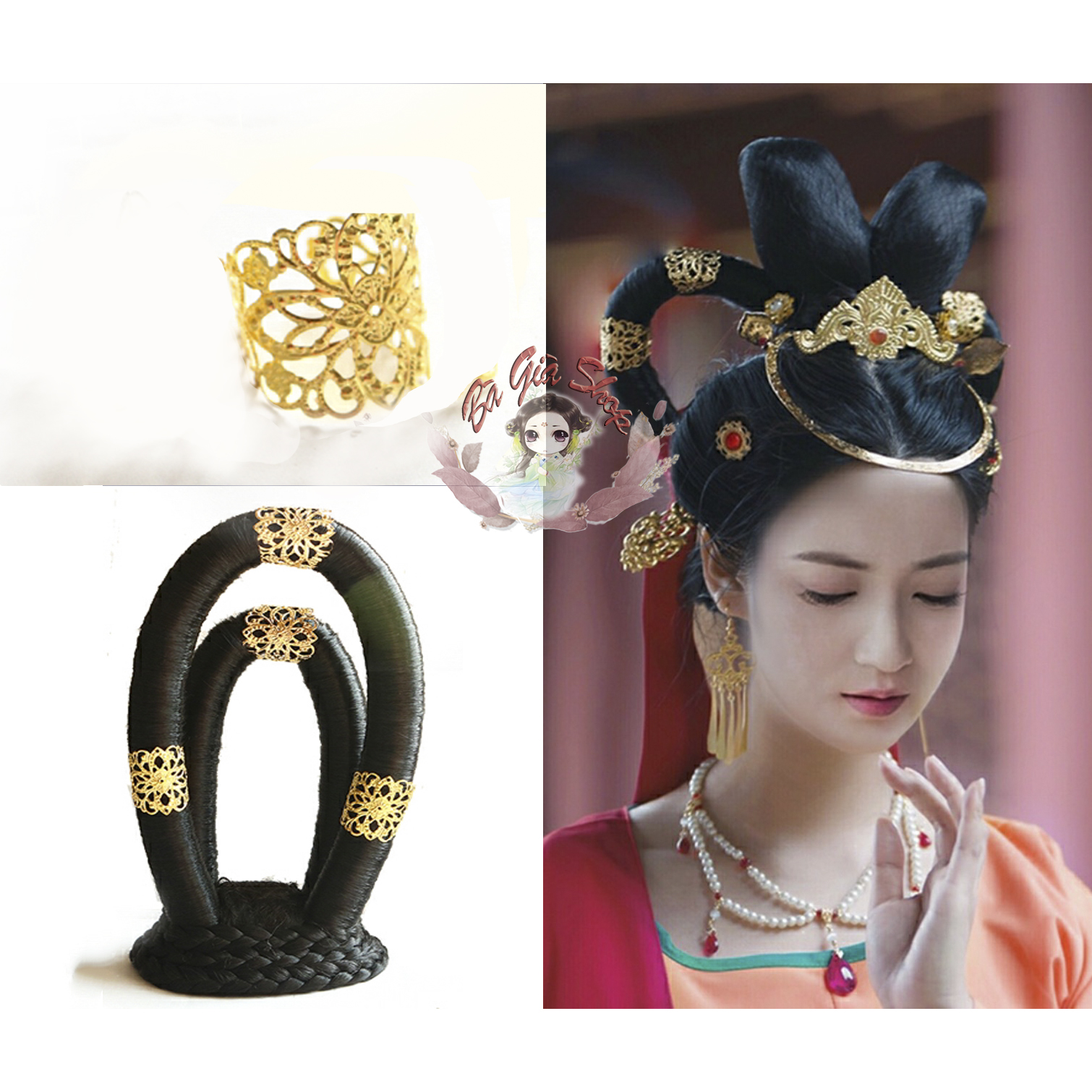 Trâm cài tóc cổ trang trâm bo tóc ống trang sức (1 cái)