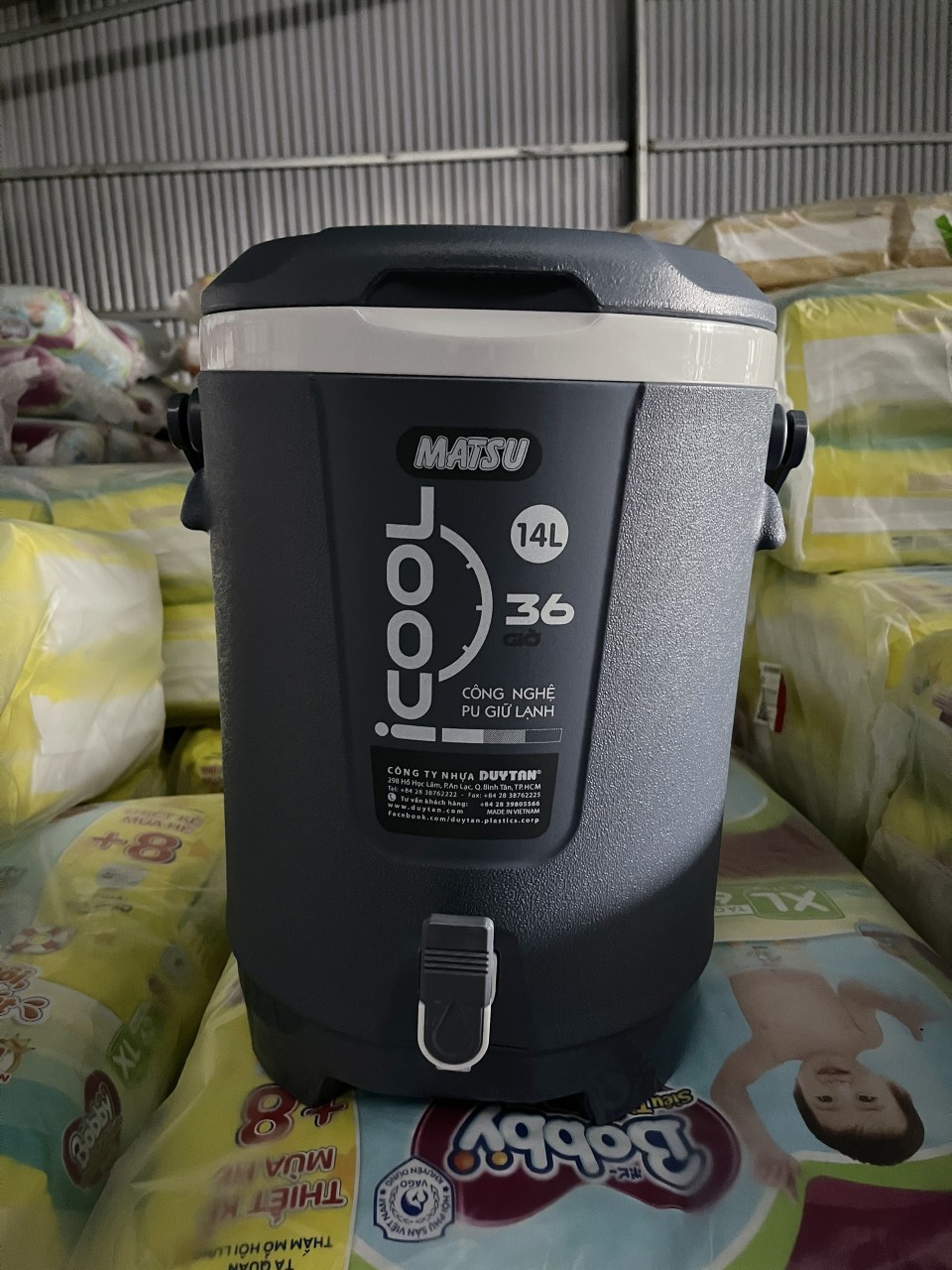 [Hàng công ty]Bình Đá tròn Có Vòi MATSU DUY TÂN - 14 LÍT