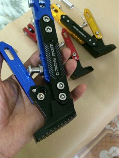 Chân chống xe máy Racing CNC màu xanh