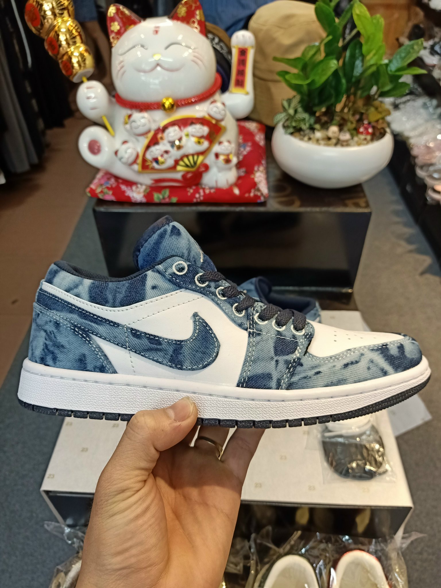 Giày thể thao AIR JD LOW loang nổ cổ thấp