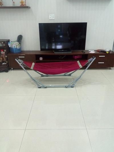 [HCM]bộ võng xếp duy phương em bé khung và lưới võng