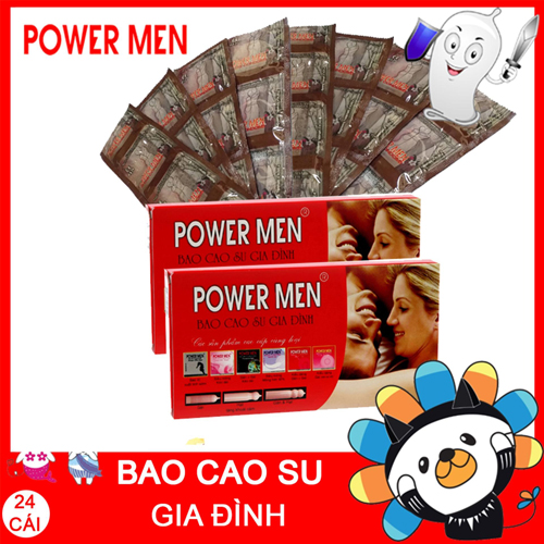 [HCM]24 Chiếc Bao cao su Power Men dùng cho gia đình