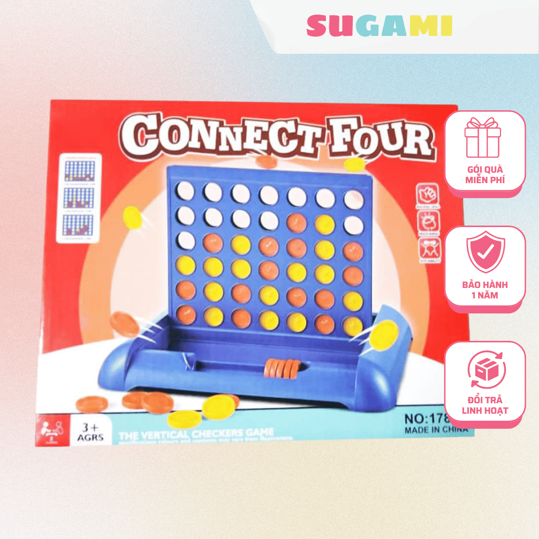 Cờ thả Caro Connect Four SuGaMi bằng nhựa tốt phiên bản mới 42 quân cờ