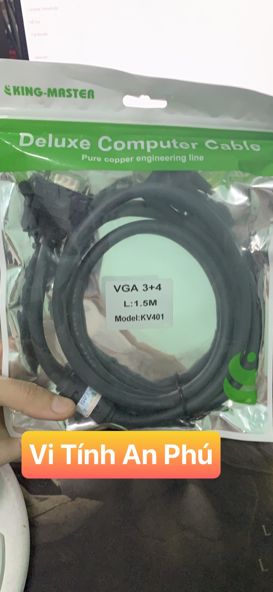 CÁP VGA LCD KINGMASTER KM 3+4  1.5M KV 401