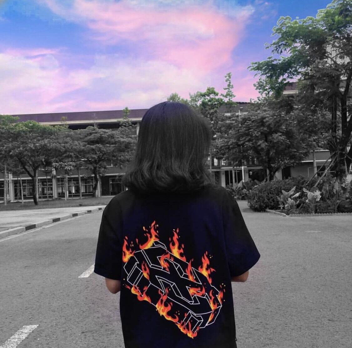 [HCM]Tee Off-White Lửa 3D chất đẹp - Áo Off White - Oversize OffWhite Fire 3 D so cool