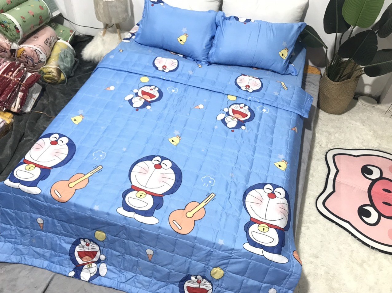 Bộ Ga Gối 3 Món ( Gồm 1 Ga Bo Chun + 2 Vỏ Gối) Mã CH201