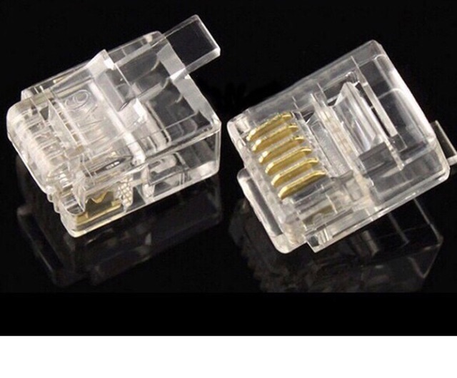 Hạt điện thoại 6 chân rj12 100 hạt