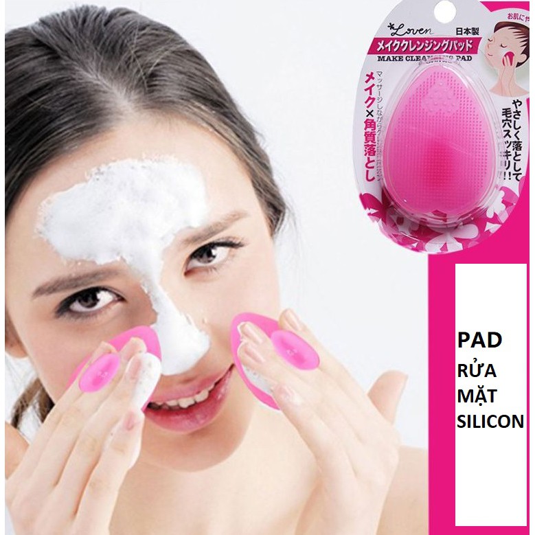 Miếng Rửa Mặt Silicon Nhật Bản Seiwapro Loven Make Cleansing Pad