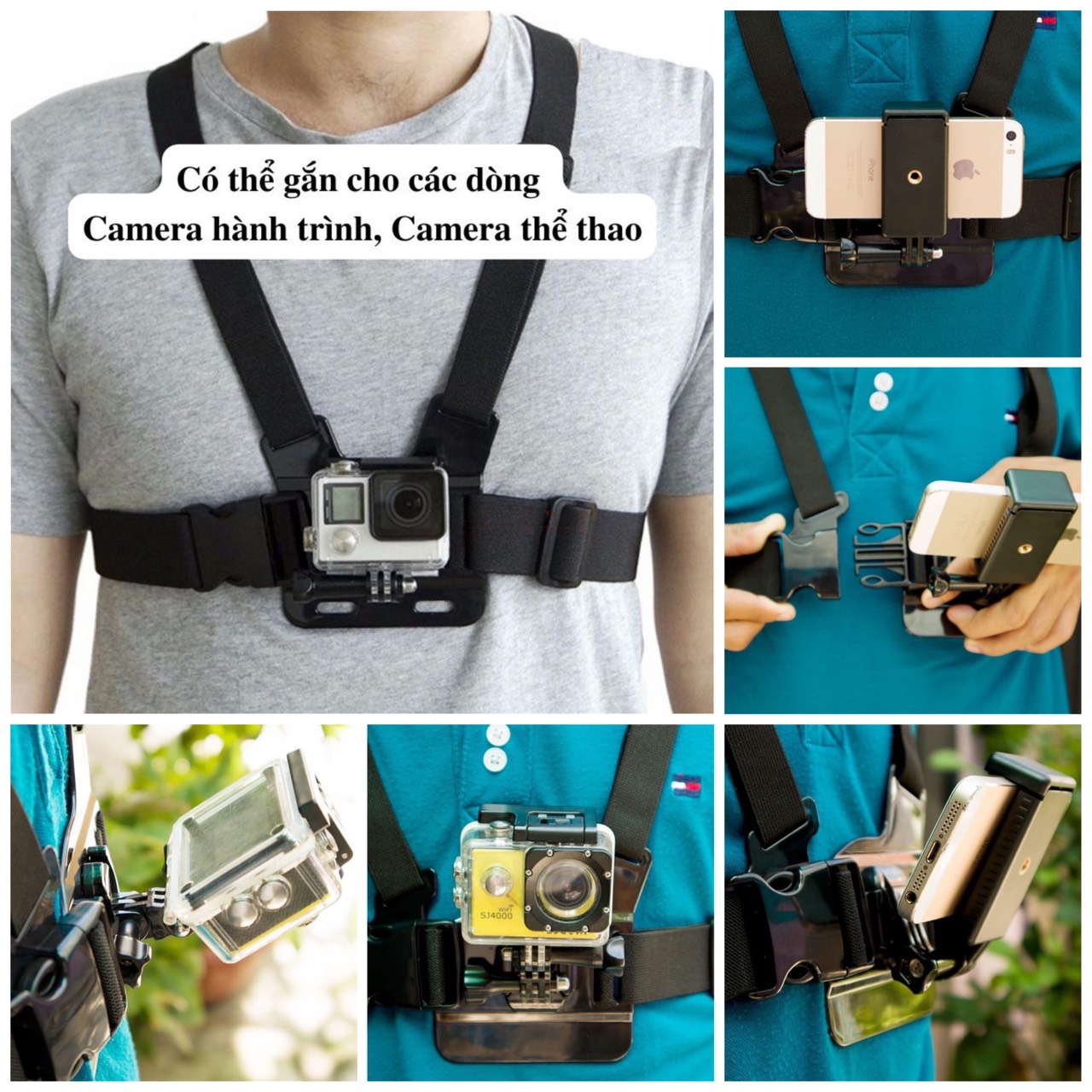 Dây đeo ngực cho điện thoại làm camera hành trình