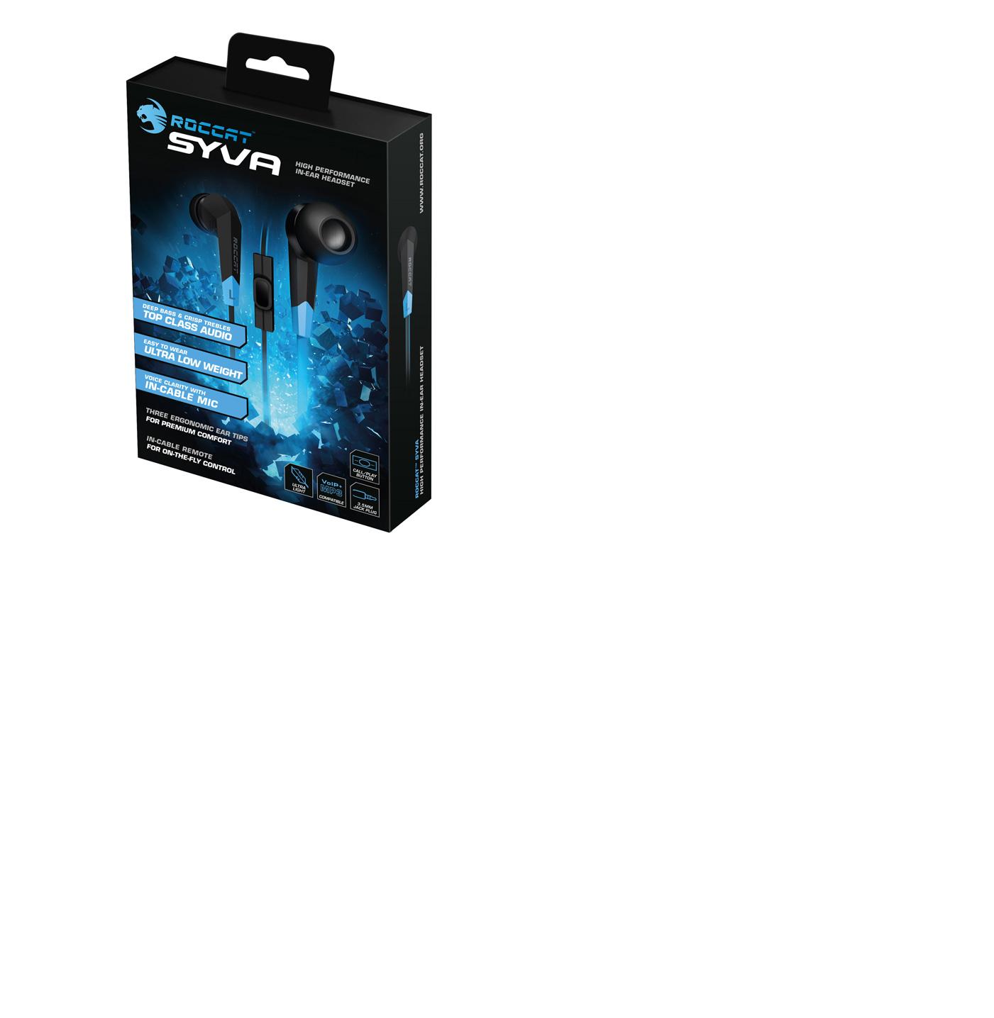 [HCM]Tai nghe nhét tai Roccat Syva (Đen) - Hãng phân phối chính thức