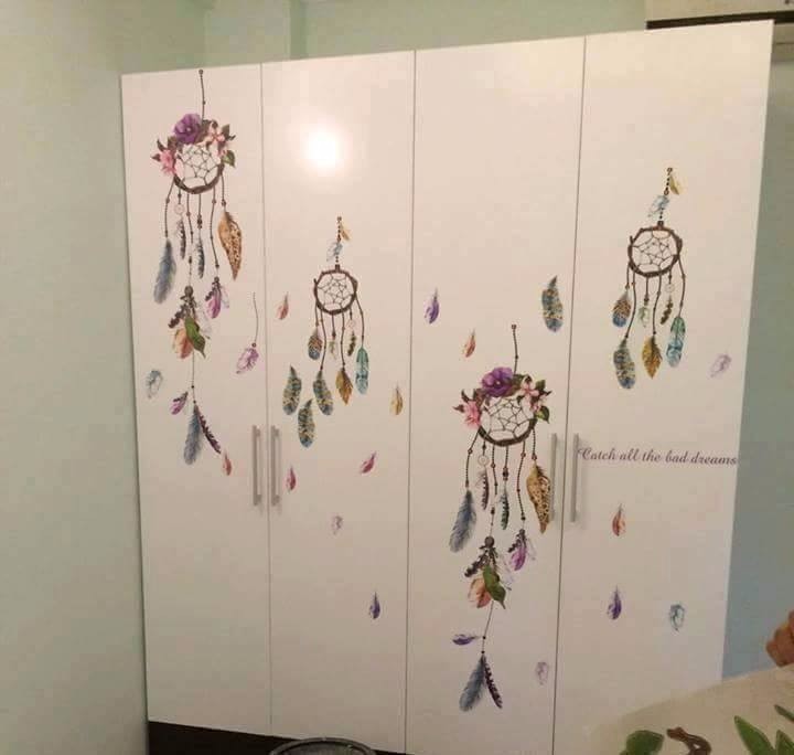 Decal dán tường vòng giấc mơ deamcatcher phong cách