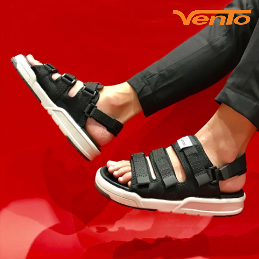 Giày Sandal Vento SD1001 Màu Đen Ghi