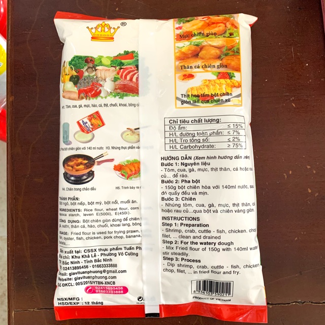 Bột chiên giòn gói 1kg Tuấn Phương
