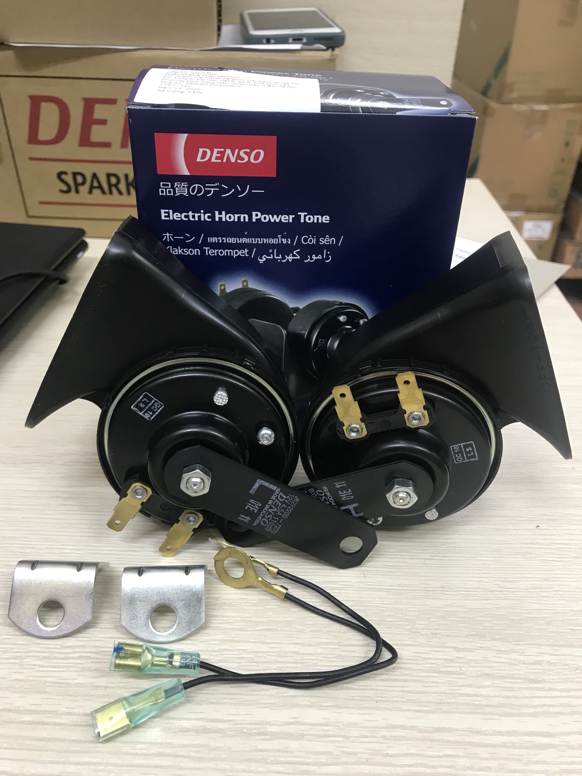 Còi sên 2 giắc denso- Kèn sên DENSO