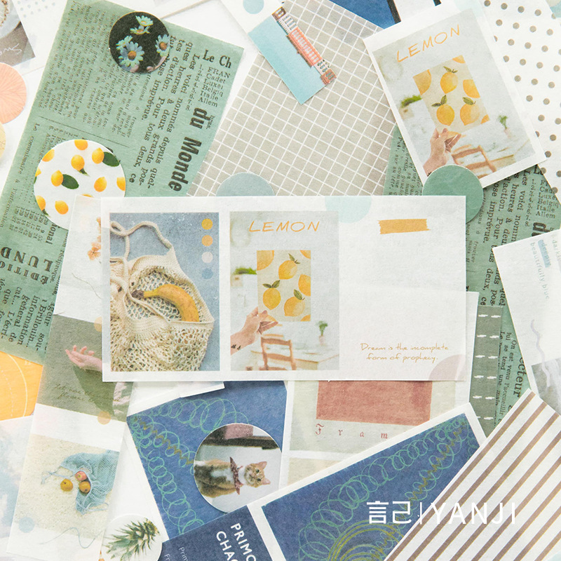 Bộ 40 Sticker Dán Trang Trí DIY Có Túi Đựng